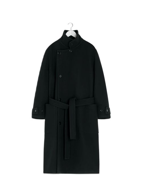 WRAP COAT IN Double Wool Lemaire | CO1037 LF1116BK999 BLACK